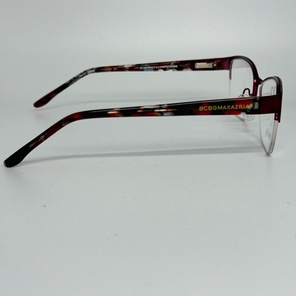 BCBG Maxazria Cat Eye Half Frame Eyeglasses Irina Wine 49 16 125 H13521‎ main image 7
